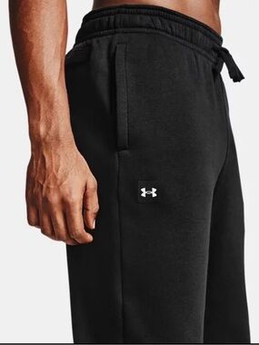 NEW Under Armour UA Rival Fleece Sweatpants Mens 4XL 4X Elastic Waist Black NWT